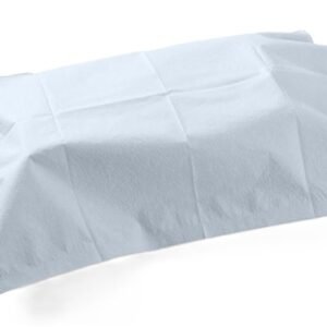 703 Disposable Pillowcases, Blue, 21” Wide x 30” Long (Pack of 100) ― Single-Use Pillowcases ― Tissue with Poly Back To Help Prevent Leak-Through ― Pebble Embossed ― Medical Supplies